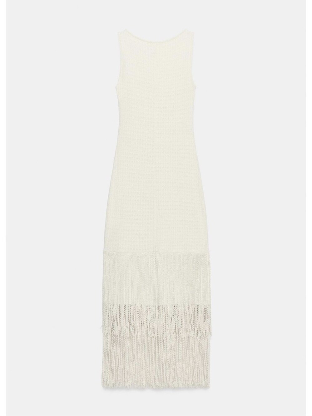 TEXTURED FRINGED DRESS - Picture 7 of 8